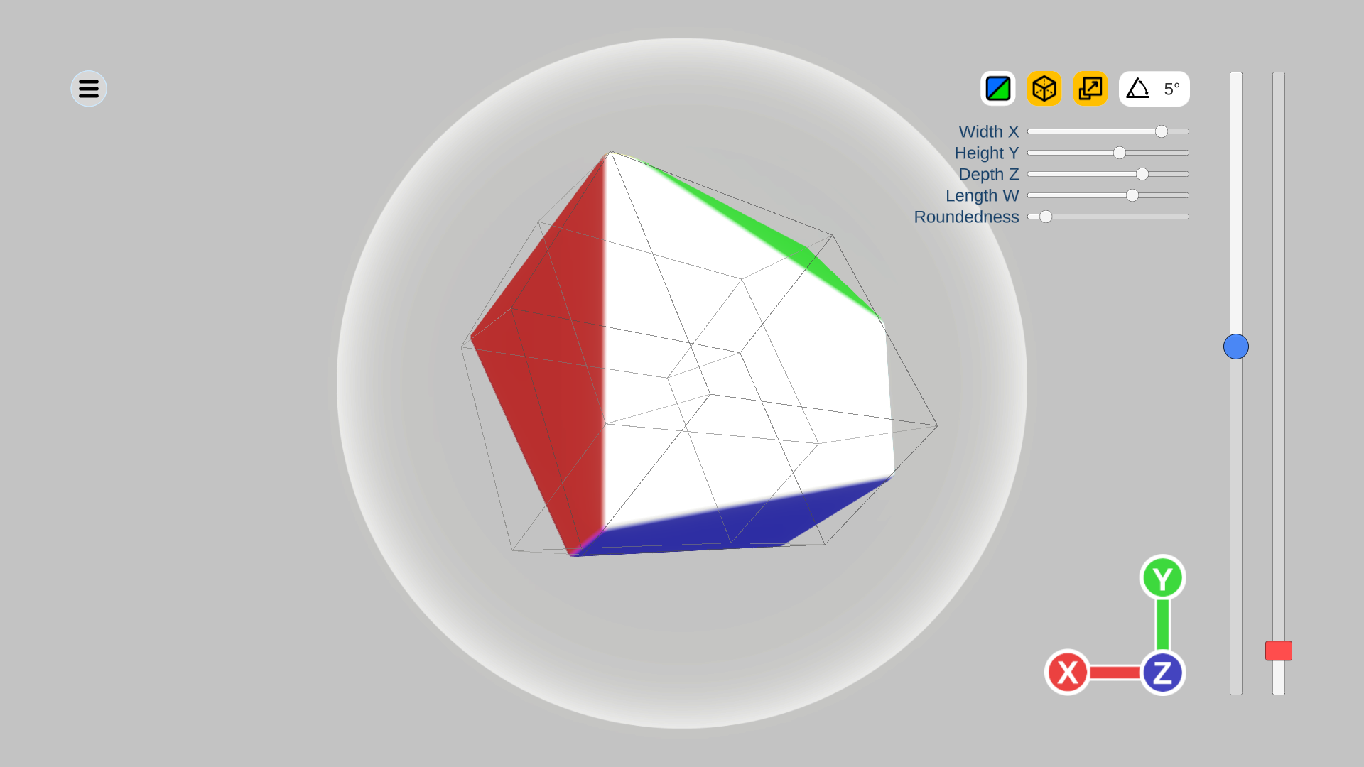 4d wireframe and scaling